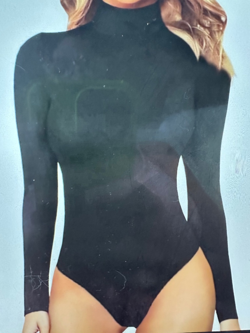 Mango Pop Black mock turtleneck bodysuit.NWT